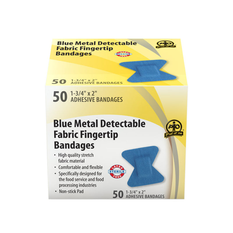 Metal Detectable Fabric Fingertip Bandage