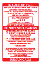 Two Stage Fire Alarm Signs-FAST Rescue Safety Supplies & Training, Ontario
